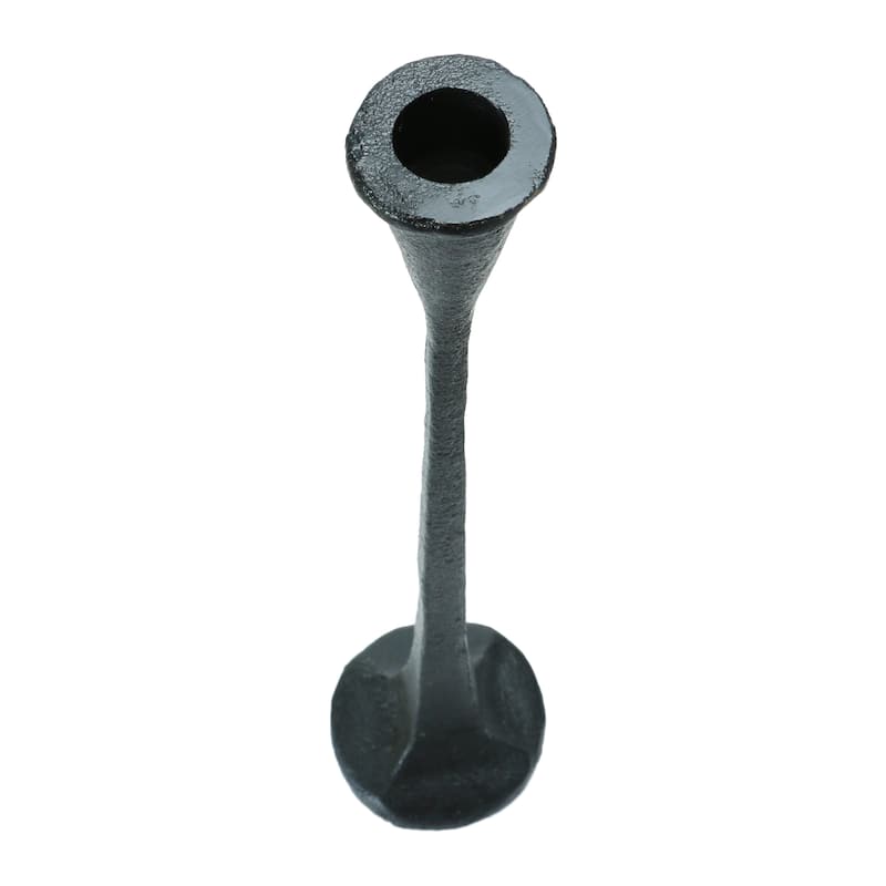 Cast Iron Taper Holder - 3.0"L x 3.0"W x 14.1"H