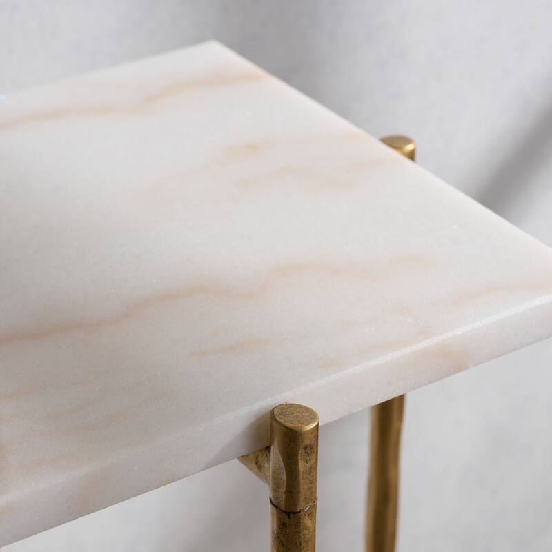 SAFAVIEH Couture Giorgi Marble Top Console Table - 42"W x 12"D x 30"H