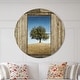 preview thumbnail 8 of 8, Designart 'Window Open To Solitary Tree' Oversized Farmhouse Wall CLock