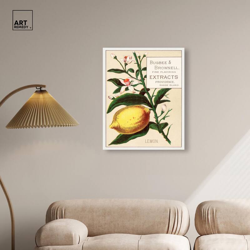 Lemon Canvas by Art Remedy, Gallery Wrapped