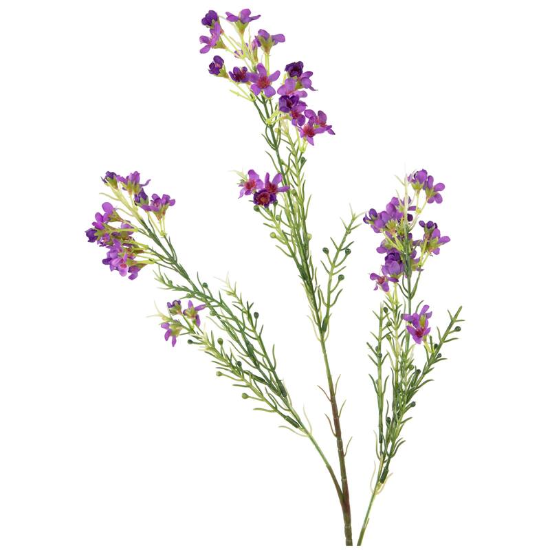 27" Purple Waxflower Artificial Silk Floral Spray