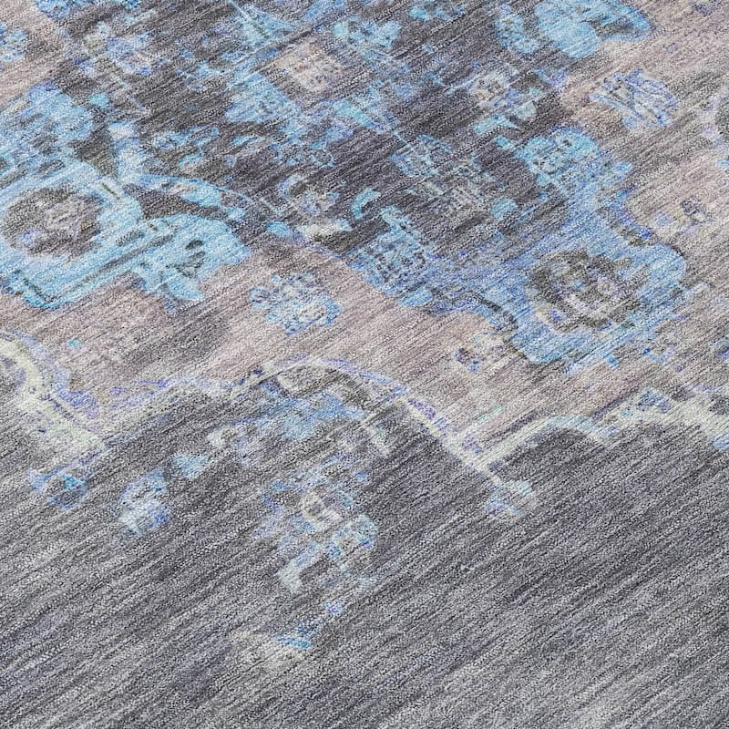 Machine Washable Indoor/ Outdoor Traditional Tabriz Chantille Rug