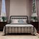 Alazyhome Simple Vintage Metal Platform Bed Frame, Easy-Assembly - Black - Full
