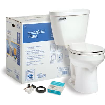 Mansfield Summit 1.6 GPF Two-Piece Round Comfort Height Toilet