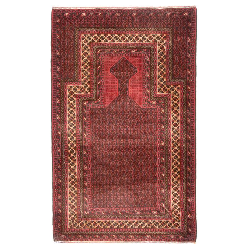 ECARPETGALLERY Hand-knotted Teimani Black Wool Rug - 3'2 x 5'1