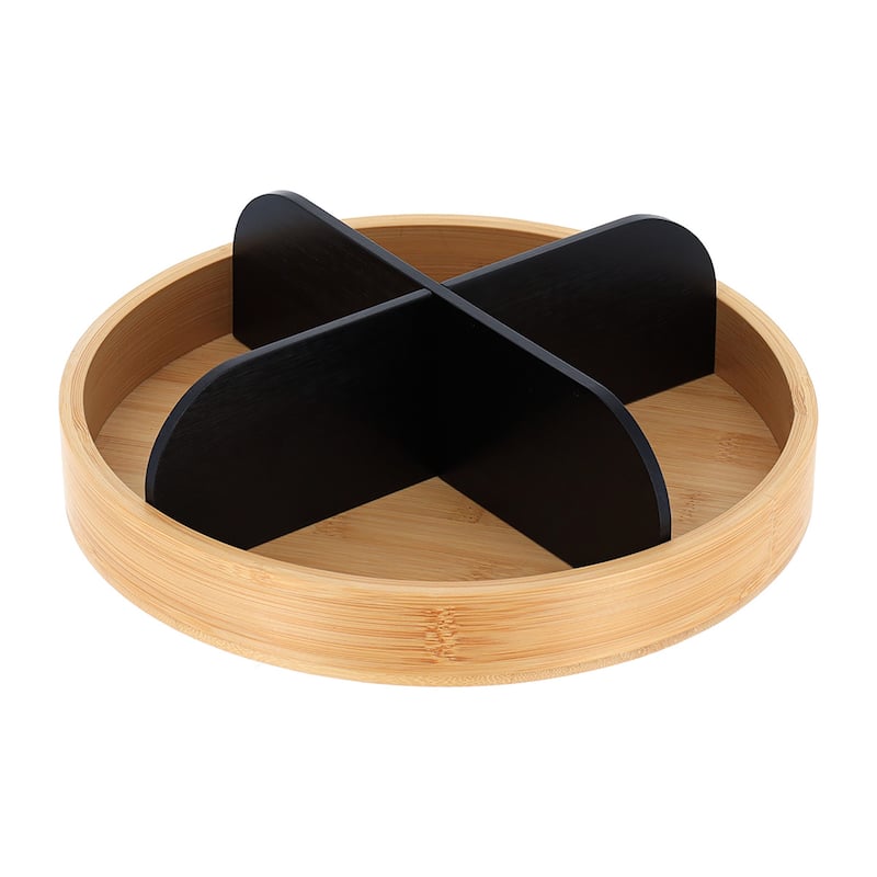 Rotating Bathroom Organizer 4 Compartments - 9.75 L x 9.75 W x 3.25 H