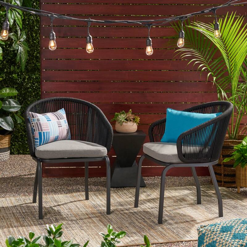 CLUB CHAIR for Outdoor Relaxation and Socializing - Black