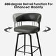 preview thumbnail 8 of 42, Glitzhome 26 or 31 Inches Modern Upholstered Swivel Counter Height Bar Stools