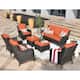 Option Red/Orange-Brown Wicker