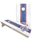 preview thumbnail 1 of 4, WSOC Stripes White and Blue Regulation 2x4 Cornhole Board Set All-Weather - Include Carrying Case