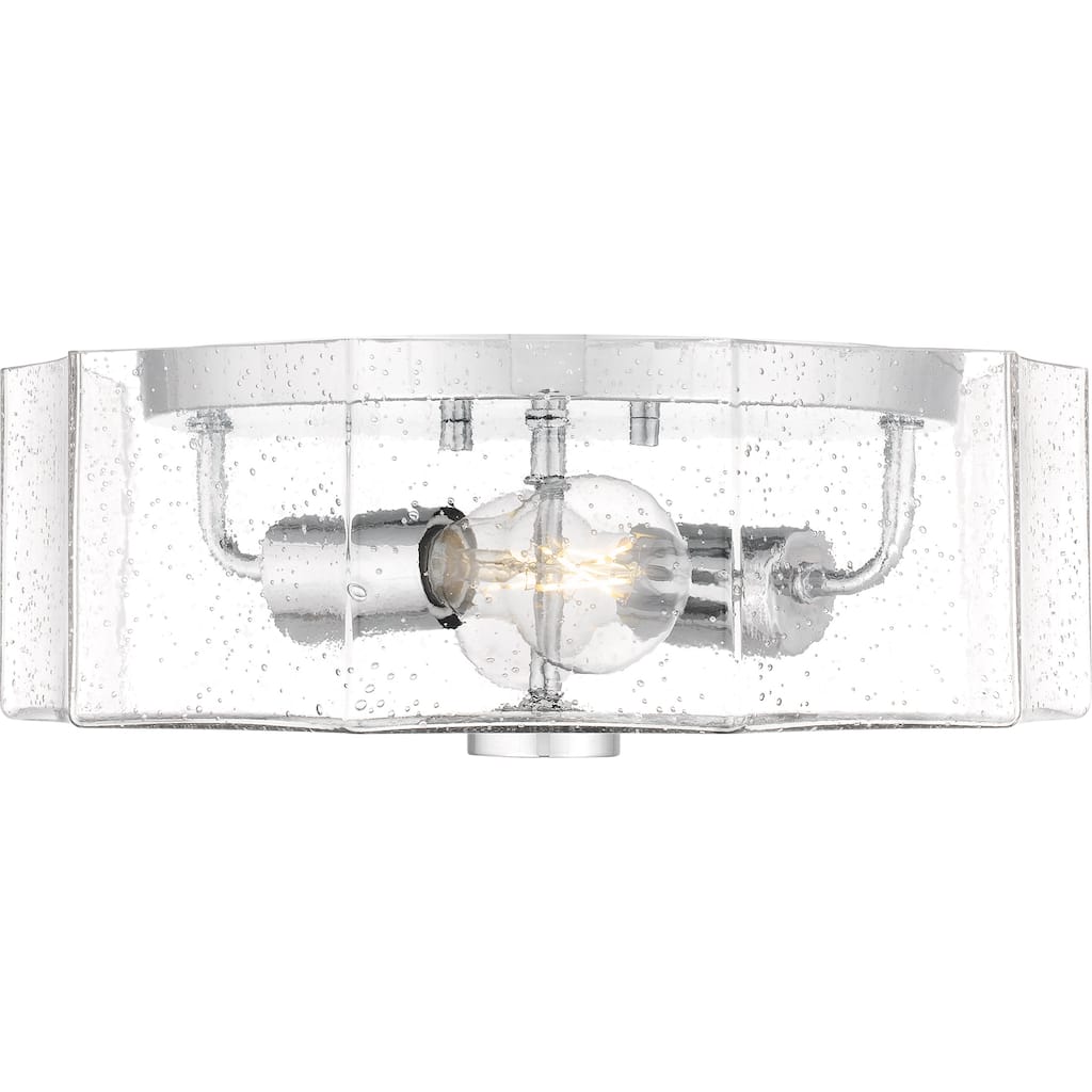 Kaplan 2-Light Polished Chrome Flush Mount Light