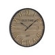 preview thumbnail 14 of 15, Brown Wooden Decorative Wall Clock with Gold Accents