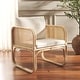 preview thumbnail 2 of 22, SAFAVIEH Alybeth Boho Coastal Solid Wood Accent Chair with Cushion - 26" W x 26" D x 26" H