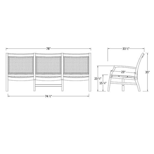 Cambridge Casual Wilmette Teak Wicker Outdoor Sofa Bed Bath & Beyond