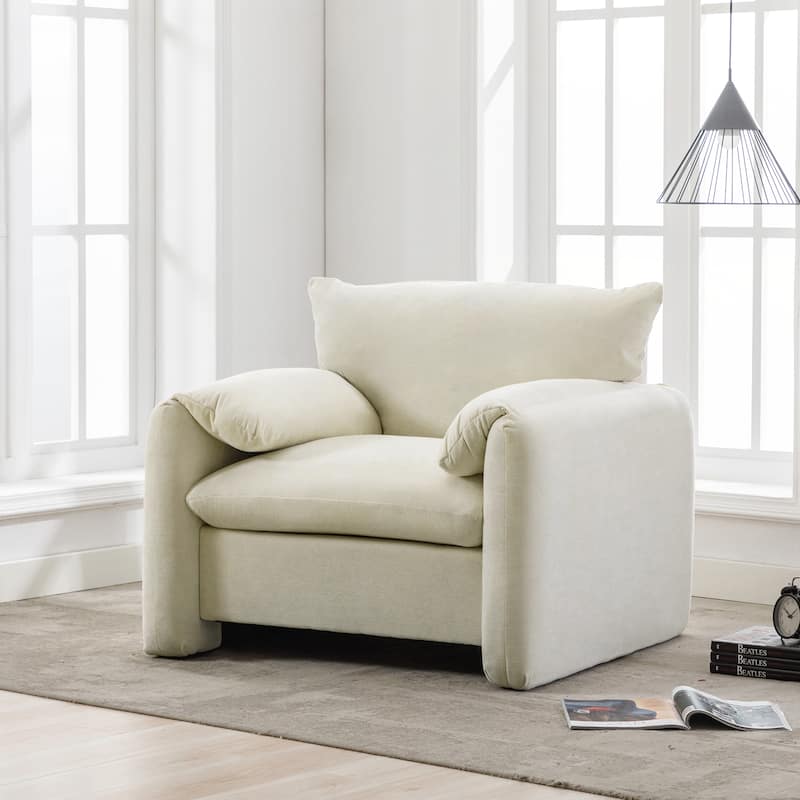 Modern Style Chenille Oversized Armchair Accent Chair Single Sofa Lounge Chair