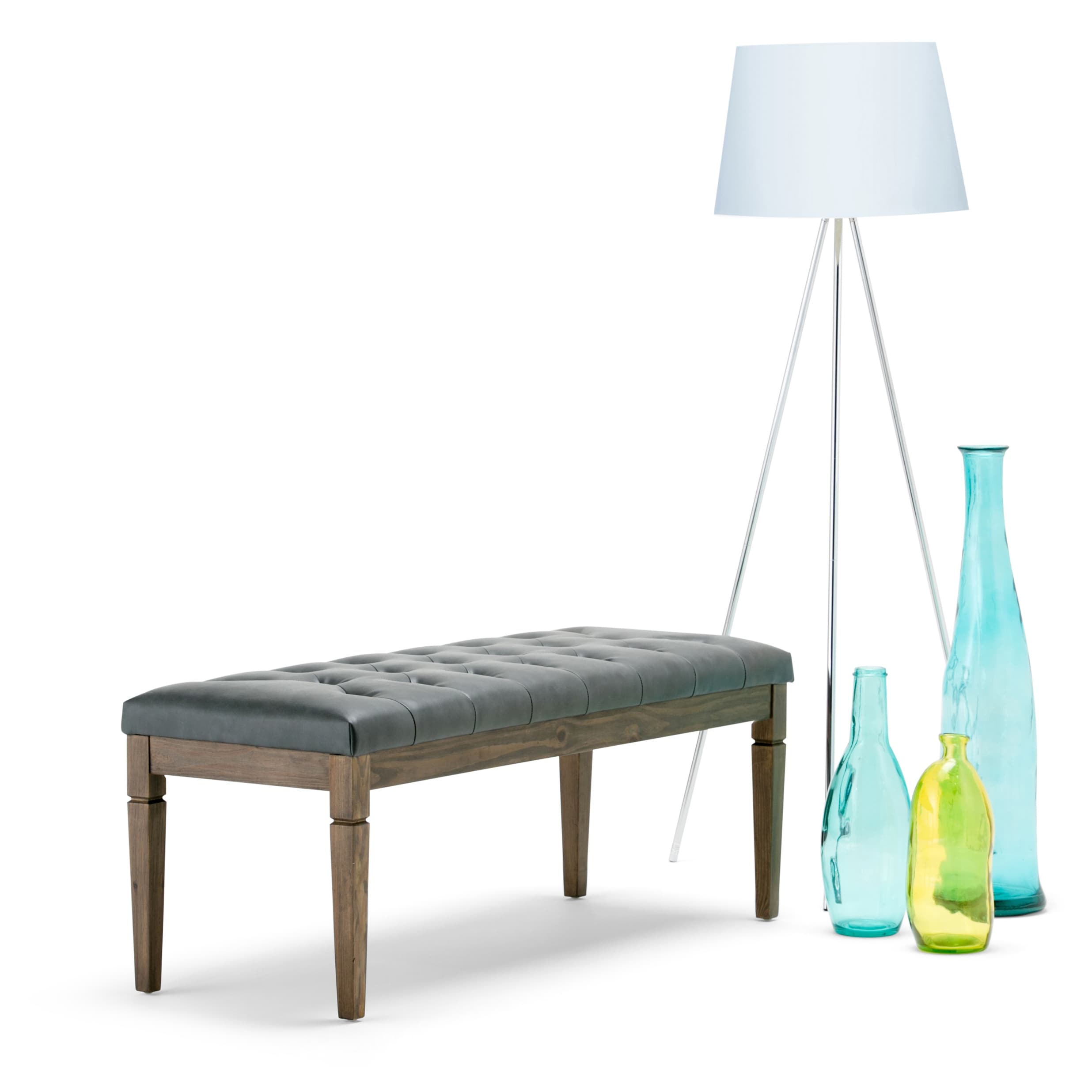WYNDENHALL Hopewell 48 inch Wide Traditional Rectangle Ottoman Bench