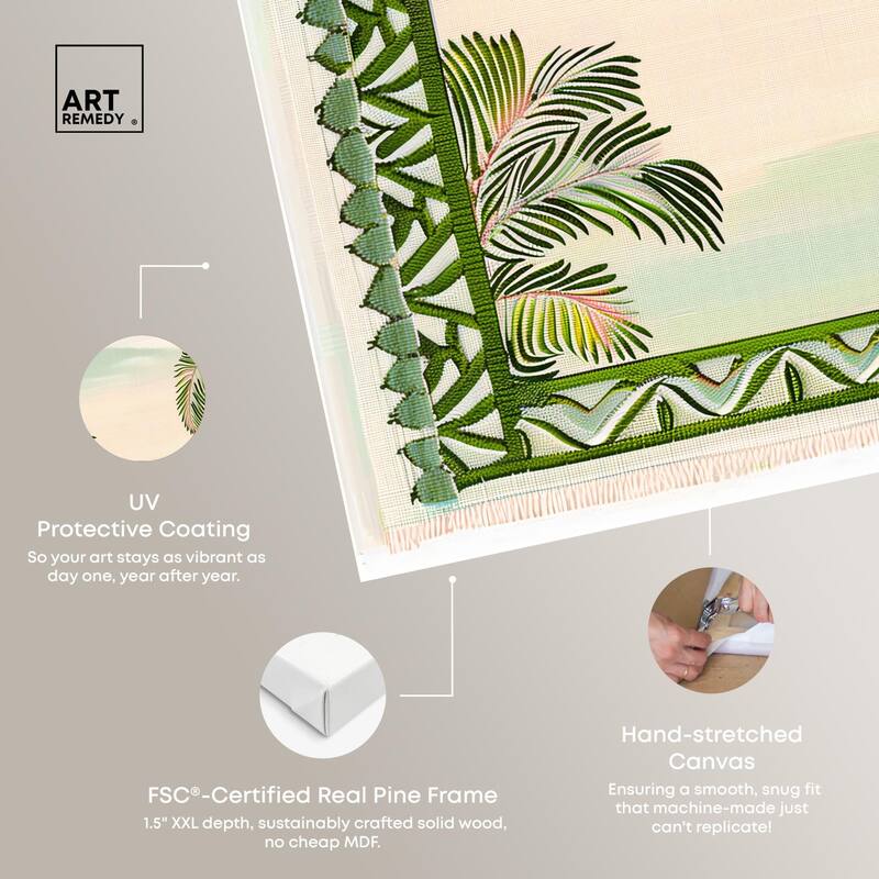 Palm View Vista Canvas by Art Remedy, Gallery Wrapped