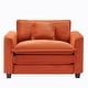 preview thumbnail 12 of 45, Organnice 40" Chenille Lounge Chair for Reading, Modern Couch Cozy Sofa Bed with Ottoman, Living Room Single Sofa Accent Chair