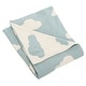 preview thumbnail 2 of 0, SAFAVIEH Baby Collection Skye Throw - Blue / White - 32" x 40" - 32" x 40"