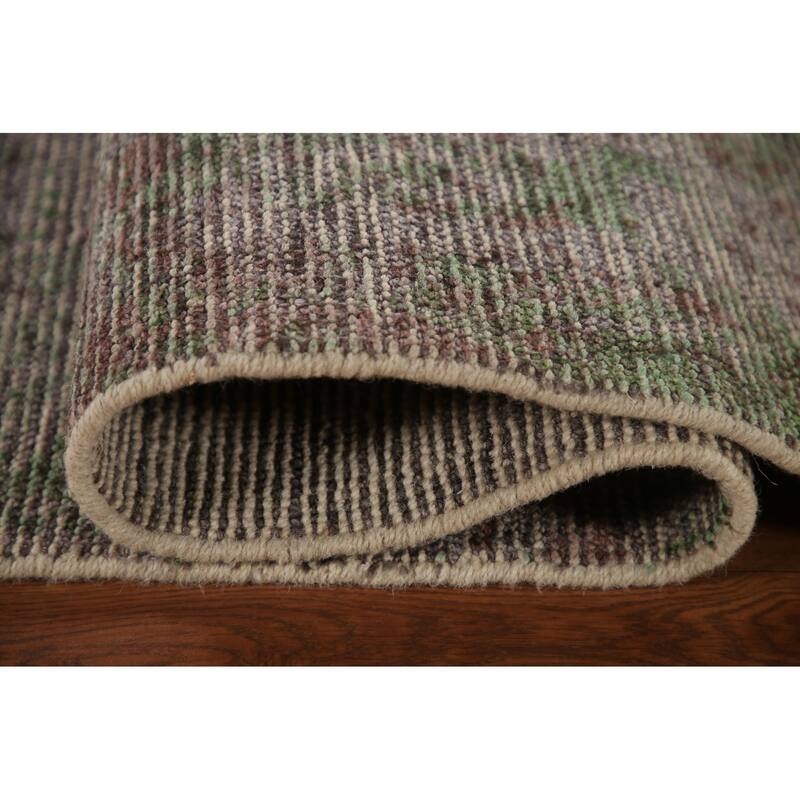 All-Over Abstract Modern Area Rug Hand-Knotted Wool Carpet - 8'2"x 9'10"