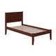 preview thumbnail 2 of 4, AFI Madison Twin Size Platform Bed with Charging Station in Walnut