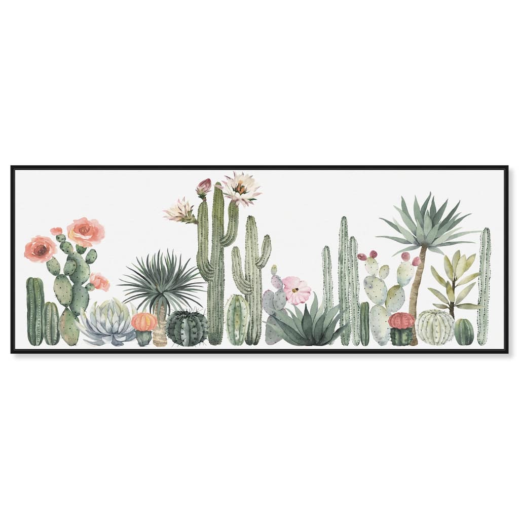 Cactus Desert Shade Panoramic Canvas by Art Remedy