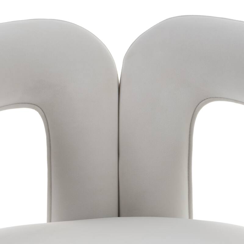 Modrest Ellen Glam White Velvet Dining Chair