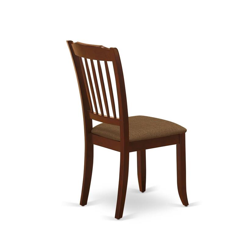 East West Furniture 3 Piece Modern Dining Table Set- a Round Table and 2 Dining Chairs, (Finish & Seat Options)