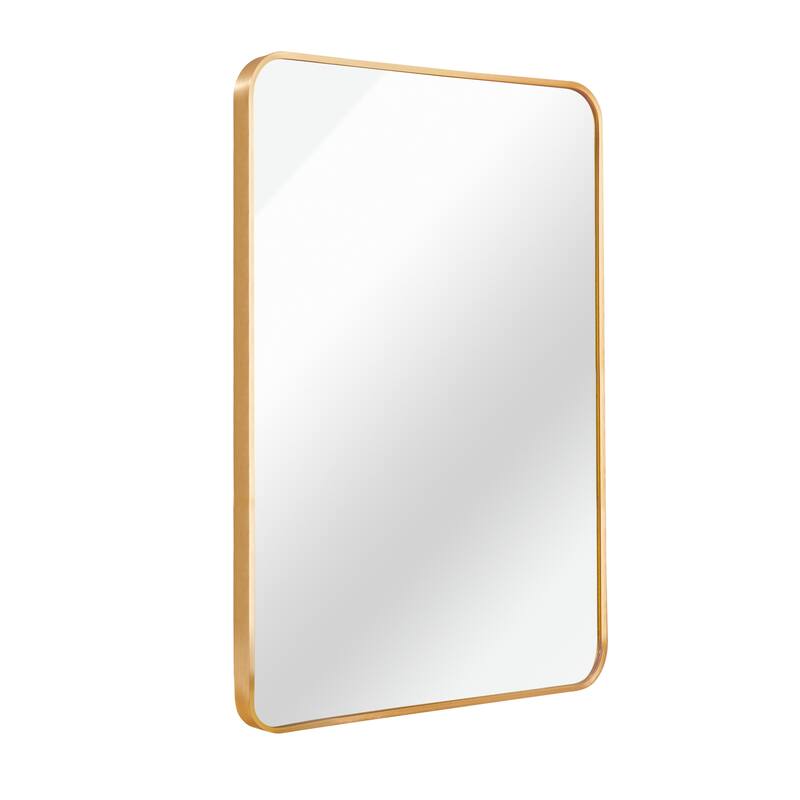 Bathroom Mirror for Over Sink Wall Mirror Metal Frame Rounded Rectangular Vanity Mirrors for Bedroom Living Room Entryway Decor