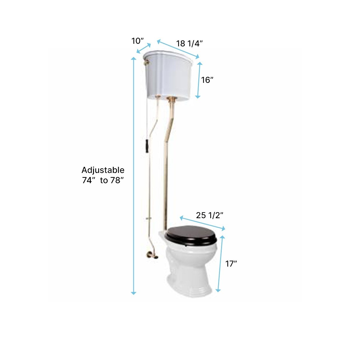 Bathroom pull chain top