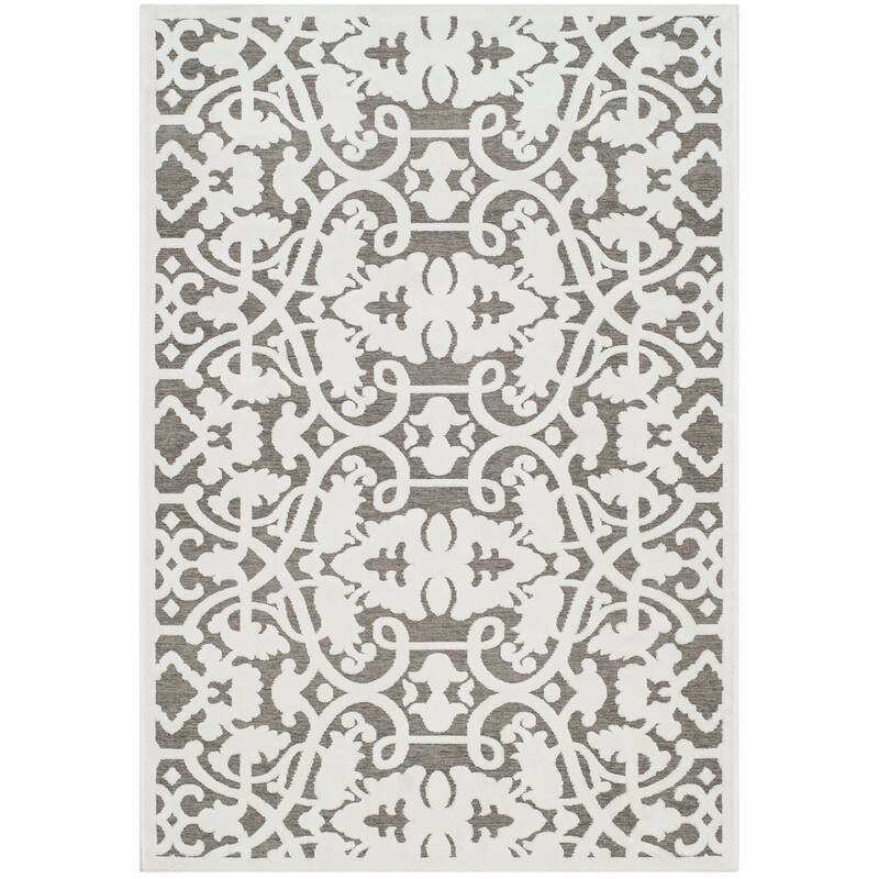 SAFAVIEH Paradise Eleonore Modern Viscose Rug - 3'1" x 4'7" - Ivory/Dark Grey