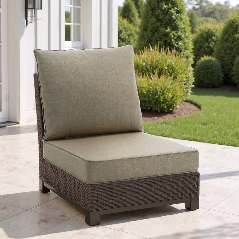 4.7" Thick Sunbrella Outdoor Cushion Set with Back and Seat Cushion - Camel