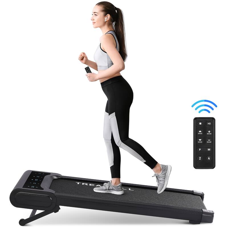 Under Desk Treadmill,Auto Incline Walking Pad,2 in 1 Portable Walking Treadmill with Remote Control,Desk Treadmill