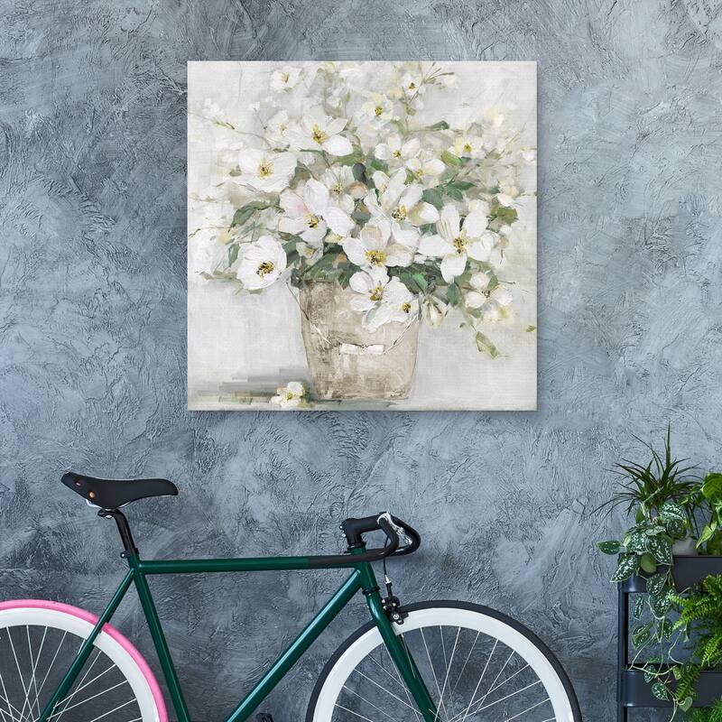 Spring Cottage Blooms II by Sally Swatland Canvas Art Print