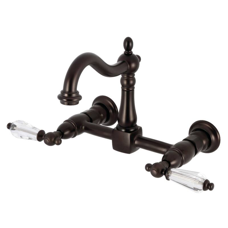 Willshire Two-Handle 2-Hole Wall Mount Bridge Kitchen Faucet