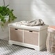 preview thumbnail 1 of 12, SAFAVIEH Landers 2-Drawer with Cushion Storage Bench - 32.3" W x 15" L x 19" H Distressed White