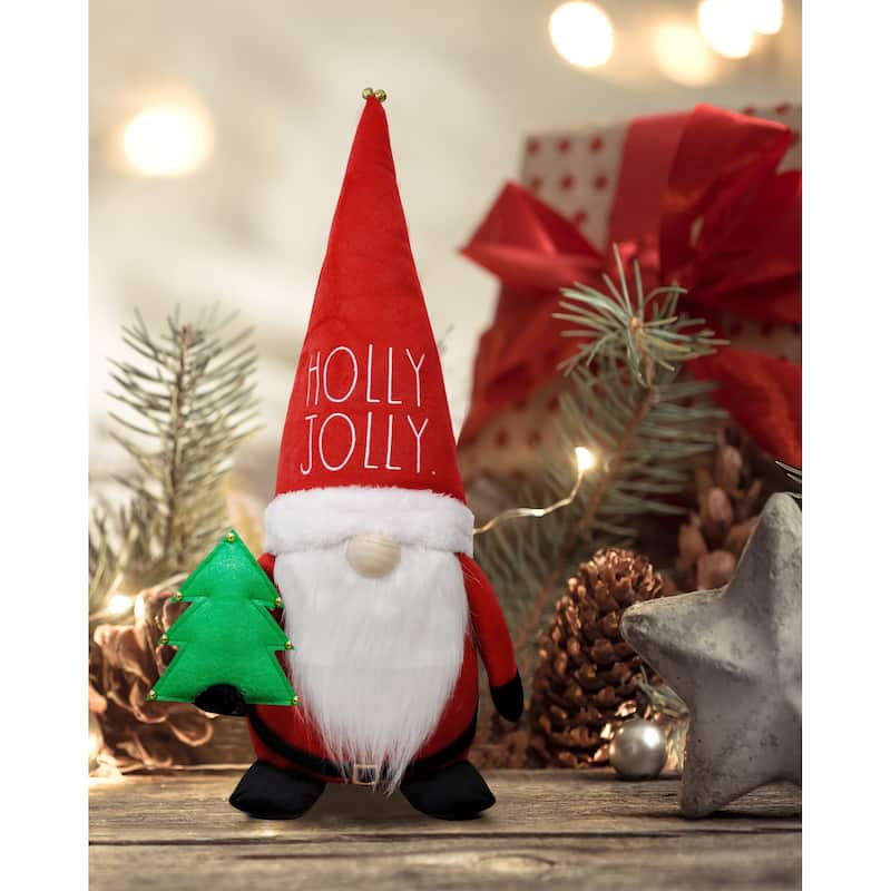 Rae Dunn CHRISTMAS Themed Gnomes - HOLLY JOLLY w/TREE