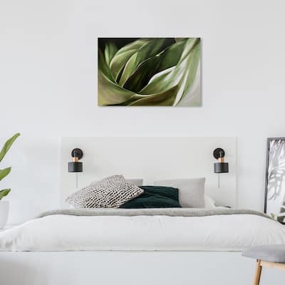 Wynwood Studio Canvas Abstract Olive Perspective Green and Army Green Glam Wall Art Canvas Print
