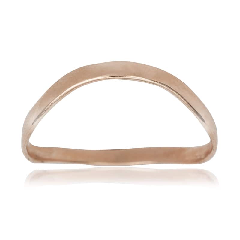 14k Gold Modern Wave Thumb Ring