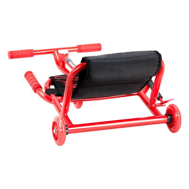 Ride on Scooter Zig-Zag Motion Drift Cart with Comfortable Handle and Steel Frame Ideal for Kids - 37.8” x 17.3” x 11.2”