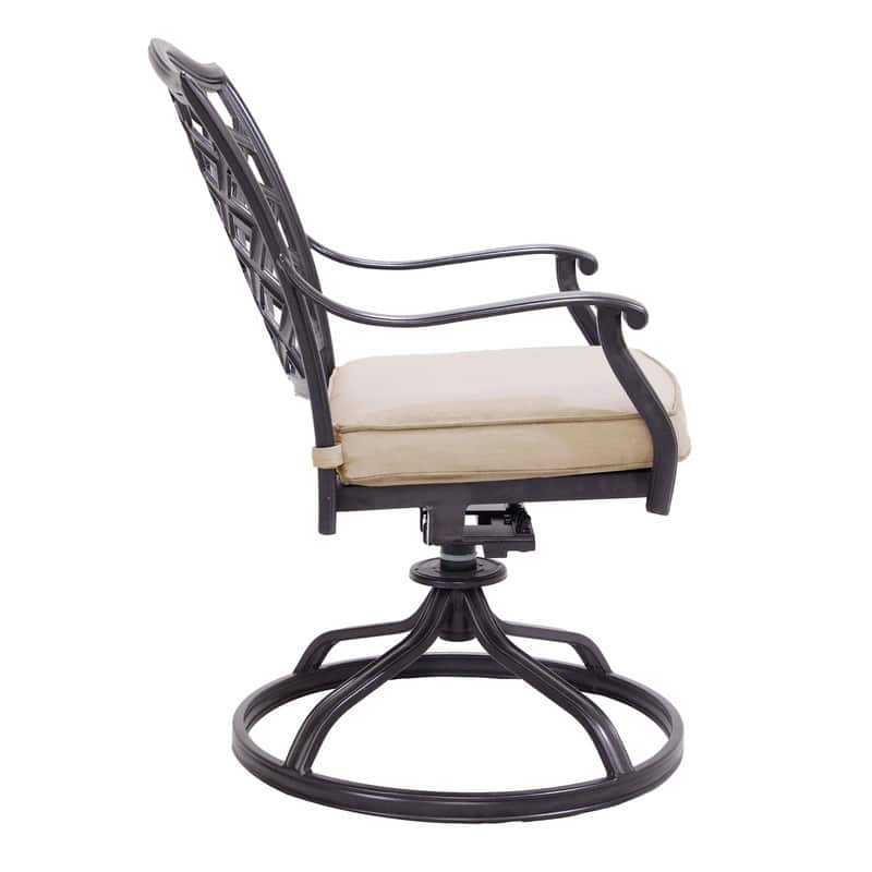 Deer Lake Aluminum Dining Swivel Chairs with Cushions (Set of 2) by Havenside Home