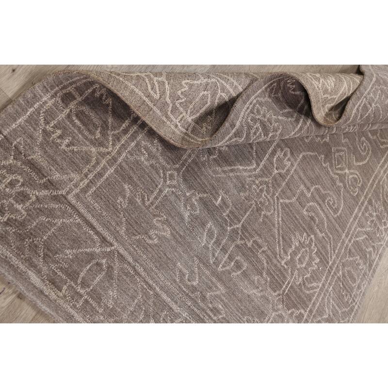 Brown Geometric Modern Gabbeh Oriental Area Rug Wool Hand-knotted - 4'8" x 7'5"