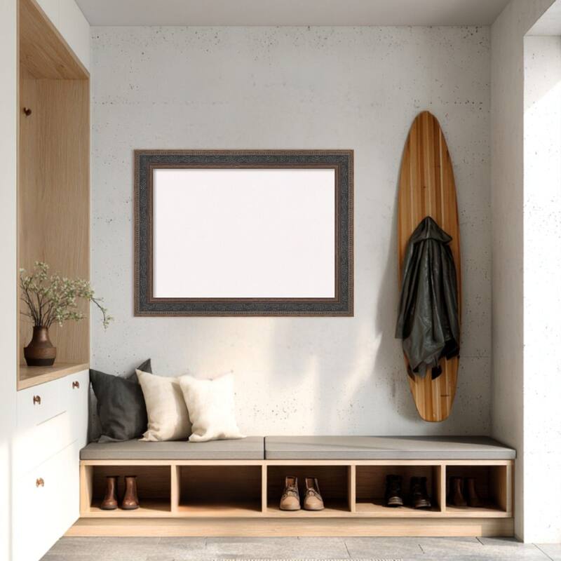 Attic Aged Bronze Wood Framed Cork Board - Bulletin Board, Organization Board, Pin Board