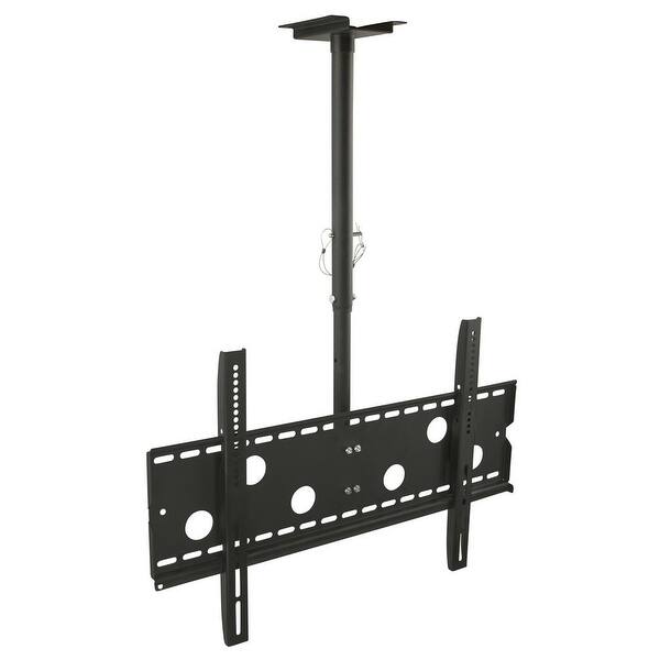 Mount It Tv Ceiling Mount Bracket Adjustable Height For Flat Panel Lcd Led Oled Plasma Tvs Fits Up To 60 Inch Tvs Black Overstock 18177664