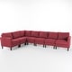 preview thumbnail 43 of 63, Zahra Fabric 7-piece Sectional Sofa Set by Christopher Knight Home