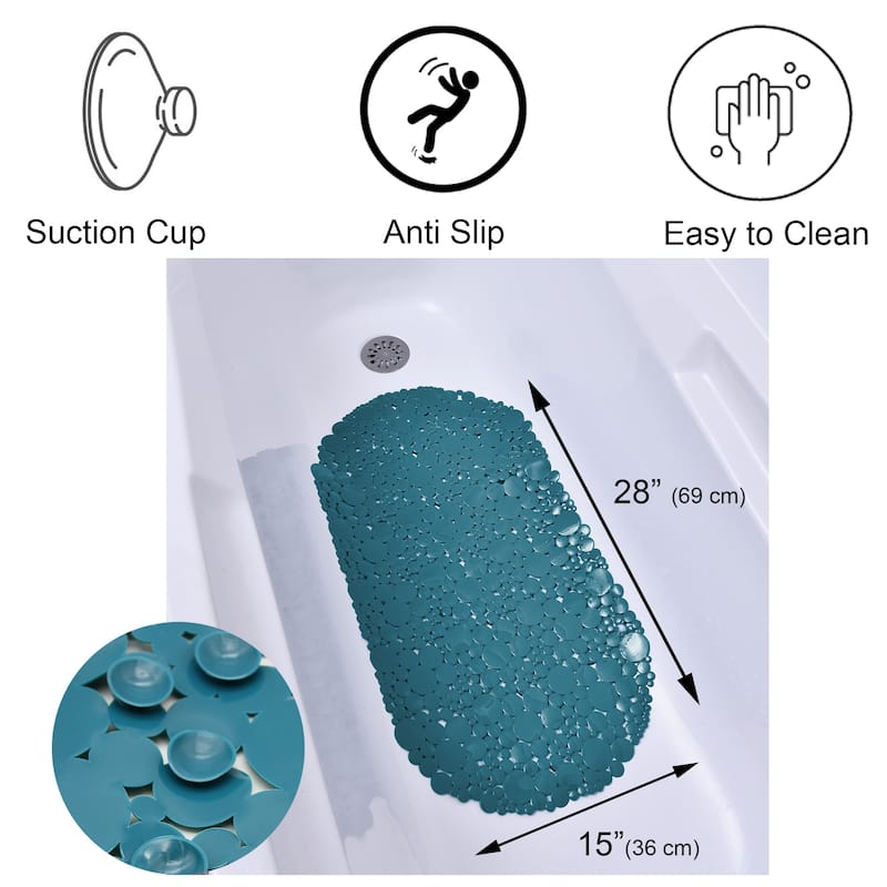 Bubbles Non-Slip Oval Bathtub Mat 28 L x 15 W