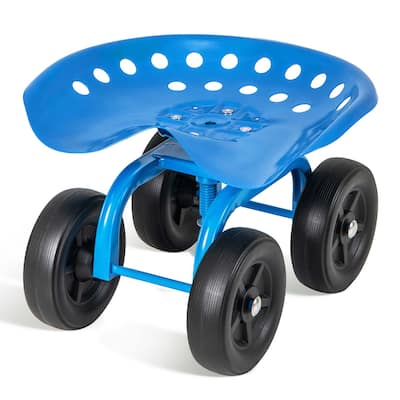 Costway Rolling Garden Cart Heavy Duty Workseat with 360° Swivel Seat - See Details