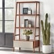 preview thumbnail 1 of 8, Lifestorey Nordic Ladder Bookshelf Walnut/Grey