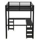 preview thumbnail 11 of 12, Full Metal Loft Bed with Desk and Shelves