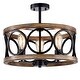preview thumbnail 18 of 23, Warehouse of Tiffany Shacer 3-light Hoop Design Ceiling Lamp